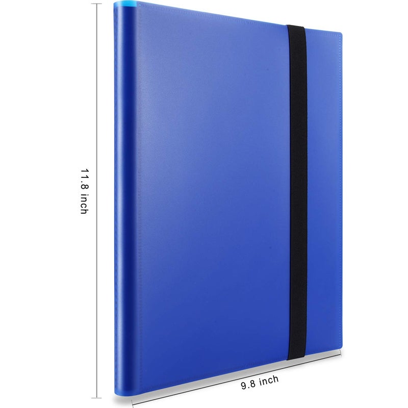 AITIME Trading Card Album Holder 360 Pockets, AITIME Side Loading PP Pockets Sleeves, Cards and Coupons Protector Storage Book (Blue) - Image 4